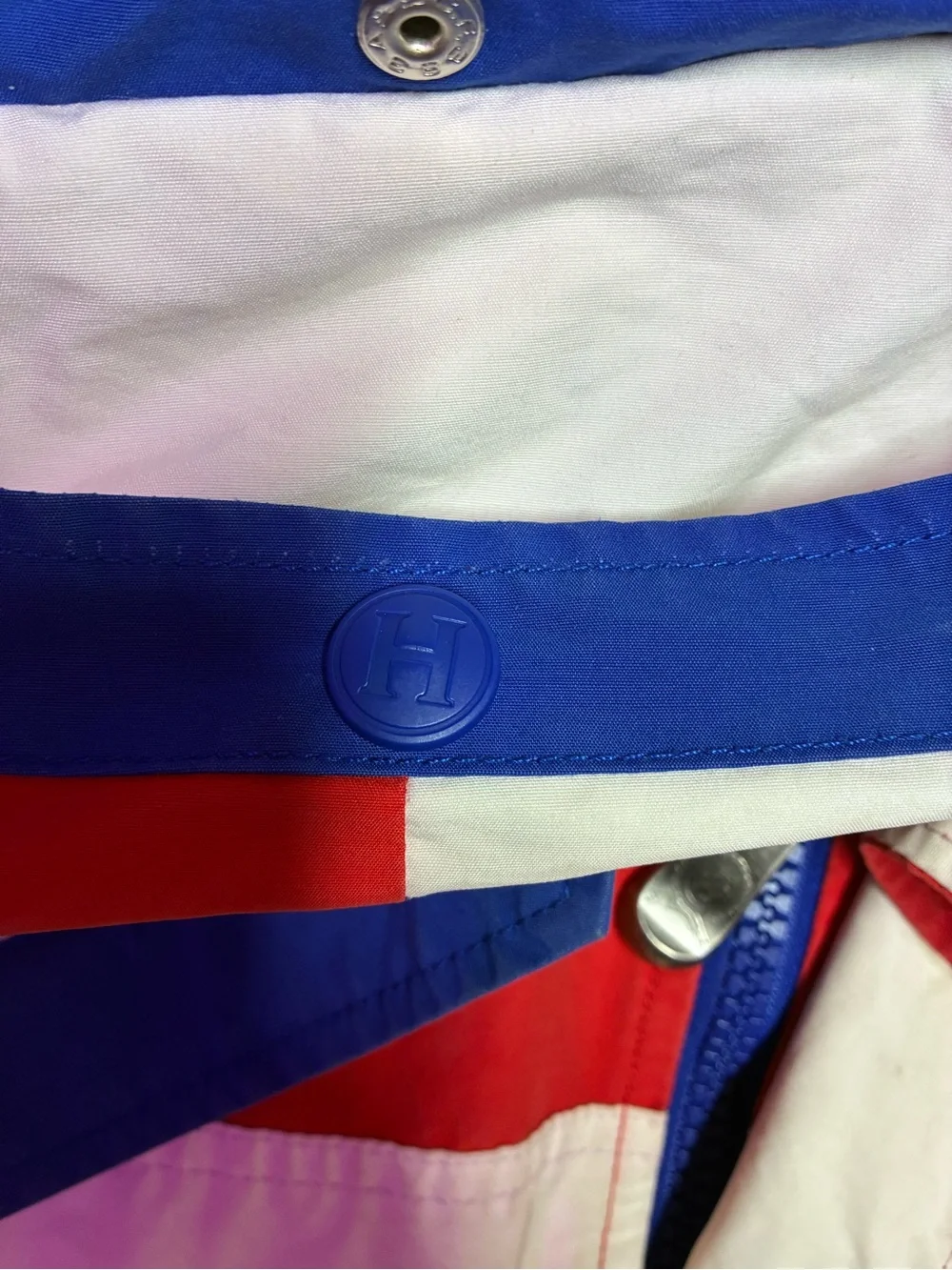 Rare Vintage Tommy Hilfiger Sailing Gear Jacket 90s Color-Block Hooded Size M